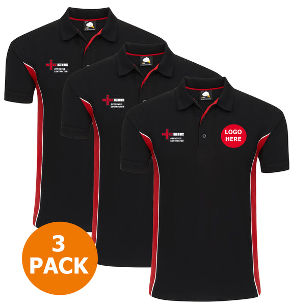 NICEIC Premium 2 Tone Polo Shirt 3 Pack
