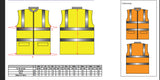 Gas Safe Hi-Vis Reversible Bodywarmer S469 FREE CHEST LOGO