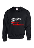 Christmas Jumper - Naught Nice Crazy Electrician