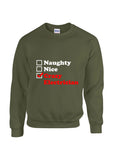 Christmas Jumper - Naught Nice Crazy Electrician