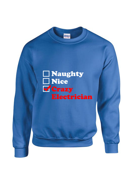 Christmas Jumper - Naught Nice Crazy Electrician